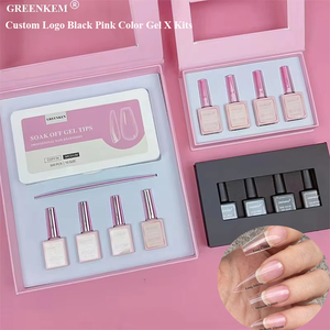 Kit <span class=keywords><strong>de</strong></span> Uñas <span class=keywords><strong>de</strong></span> <span class=keywords><strong>Gel</strong></span> Profesional <span class=keywords><strong>de</strong></span> Cobertura Completa con Etiqueta Privada, Kit <span class=keywords><strong>de</strong></span> Uñas <span class=keywords><strong>de</strong></span> <span class=keywords><strong>Gel</strong></span> Suave con Logotipo Personalizado, Kits <span class=keywords><strong>de</strong></span> <span class=keywords><strong>Gel</strong></span> X en Color Negro y Rosa - Product Image 1