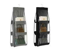 Non tissé sac suspendu sac de rangement 6 poches sac de rangement organisateur stockage suspendu sac à main organisateur pour garde-robe placard