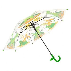 Parapluie droit résistant au vent pour enfants, motif dessin animé mignon de petit dinosaure, logo personnalisable, baleines en alliage, pour garçons et filles - Product Image 3