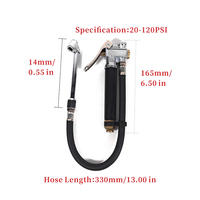 Tire Inflator with Pressure Gauge Quick Inflation Tool for Automotive Tire Maintenance