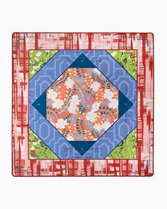 Tapete de Lujo Moderno con Diseño Floral para Mesa de Mahjong, de Goma, Tamaño Estándar Americano, Impermeable, Plegable, Portátil, Superficie Silenciosa, Rosa y Azul - Product Image 2