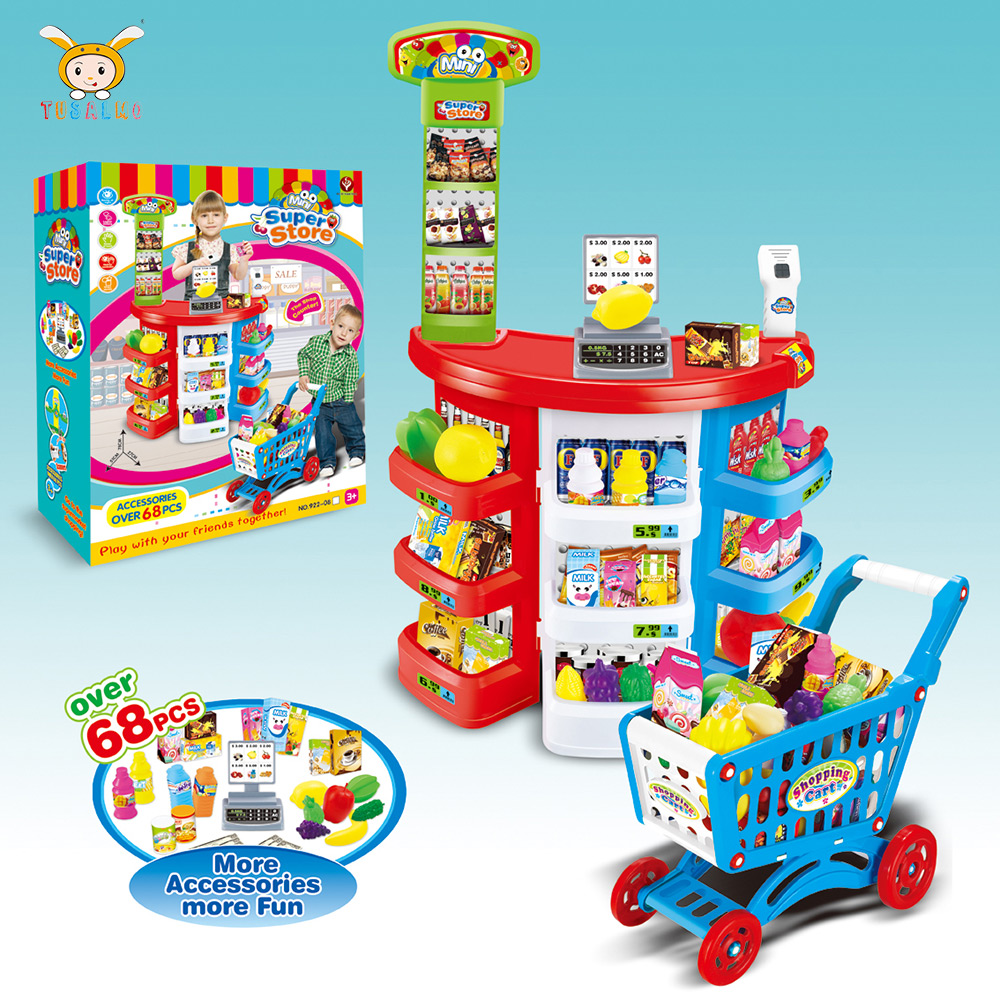 Пластиковая машина для супермаркета Nathaniel, комплект для кухни, игровой домик, игрушки для детей