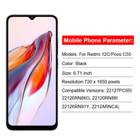 6.71 pouces Poco C55 écran 12c écran Lcd Original pour Xiaomi Redmi 22120RN86G 22120RN86I 22126RN91Y 2212ARNC4L 22127PC95I