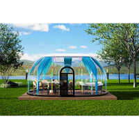 Igloo géodésique en polycarbonate de luxe Full House pour hôtels et centres de villégiature Tente à bulles transparente pour glamping