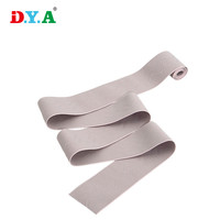 Bande élastique en nylon souple antidérapante avec support en silicone de couleur beige de 8 cm de large, personnalisée pour ceinture médicale, sangle de fitness et de yoga