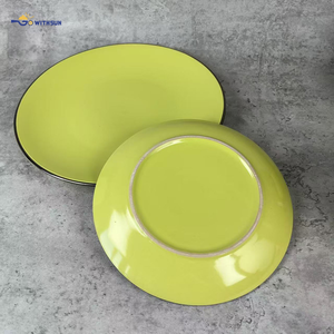Vajilla <span class=keywords><strong>de</strong></span> Cerámica <span class=keywords><strong>de</strong></span> China a Precio Económico, 16 Piezas, Color Verde Lima Brillante, Vajilla Moderna <span class=keywords><strong>de</strong></span> Gres para <span class=keywords><strong>Restaurante</strong></span> - Product Image 5