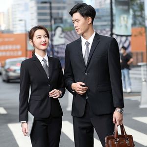 Promotion : Ensemble de costumes professionnels pour hommes et femmes, taille européenne, pour le bureau et les entreprises - Product Image 6