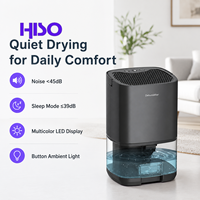 Déshumidificateur portable mini, réservoir d'eau 1L, 350mL/jour, <45dB, affichage LED multicolore, mode veille, 39dB, pour maison, chambre, placard