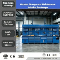 Gabinete de Herramientas Modular de Acero, Solución de Almacenamiento para Garaje, Espacio de Almacenamiento Multifuncional, Adecuado para Talleres de Reparación de Fábrica/Garajes