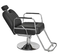 Fauteuil de coiffure haut de gamme en métal et similicuir pour salon de beauté, barbier, équipement de levage, coupe de cheveux, permanente, teinture, shampoing