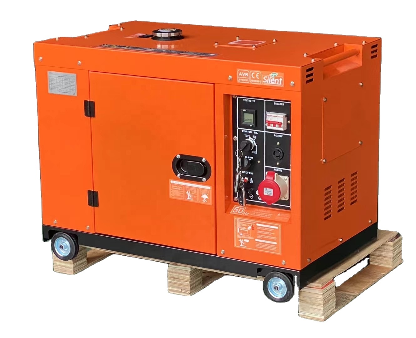 Schall dichter Diesel generator 220V/380V 60Hz 3-Phasen-Generator Standby-Kraftwerk 10 kW Diesel 10 kW Hubei Titan 110V-480V.