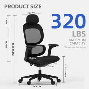 Chaise de bureau ergonomique noire à dossier haut, pivotante et moderne pour la maison - Product Image 6