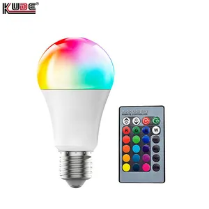 Lâmpada led que muda de cor, de plástico, pe, alta qualidade, lâmpada e27, lâmpada led