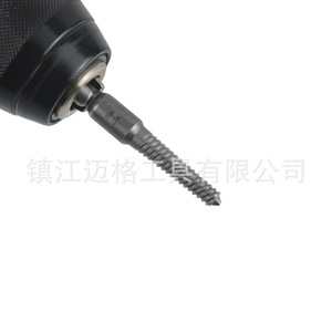 Hexagonal Shank <b>Reverse</b> Thread <b>Drill</b> <b>Bit</b> 5 Pcs Set For Metal Drilling Carbon Steel Black Oxide Finish - Product Image 5