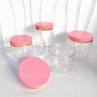 IBELONG 50ml 80ml 100ml 120ml 150ml 8oz 250ml 500ml Pot en plastique PET transparent vide avec couvercles roses
