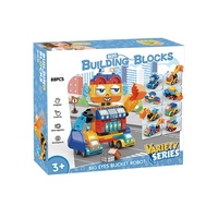 Nouveau jouet de construction robot à gros yeux pour garçon, éducation, robot DIY, 88 pièces, grand jouet de construction en briques
