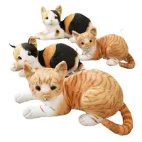 2022 מציאותי חתול בפלאש צעצוע יפה חתול בובת סימולציה חמוד חתול בובת צעצועים לחיות מחמד עיצוב הבית מתנה עבור בנות יום הולדת