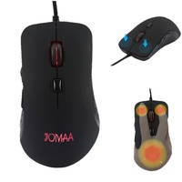 Souris de jeu à 6 boutons, 2400 DPI, réglable, pour joueur, souris chauffante filaire pour ordinateur portable, programmable