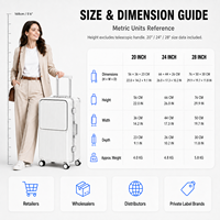 Ensemble de bagages en aluminium à ouverture frontale avec compartiment pour ordinateur portable, valise à roulettes pour voyages d'affaires à accès rapide