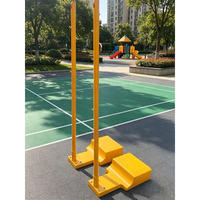 Poteau de filet de badminton professionnel pour entraînement, base de contrepoids durable 140 kg, équipement de gymnase commercial