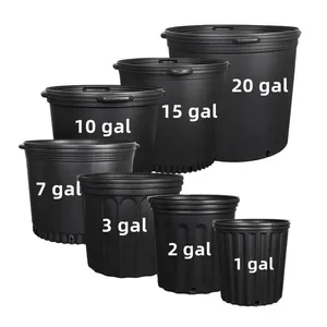 1,2,3,5,7,10,14,15,20 vasi da fiori in plastica da giardino per piante contenitori per giardinaggio all'aperto