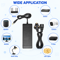 Adaptateur de bureau haute efficacité 90W 15V 6A multi-certifié avec options de prises personnalisables (Global, UK, US, EU, AU) pour hub d'appareils connectés