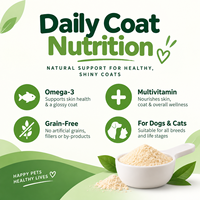 Bubuk Kulit & Bulu untuk Kucing & Anjing Omega-3 Multivitamin Bebas Biji-bijian Suplemen Hewan Peliharaan OEM ODM Formula Kustom Pabrik