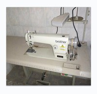 Machine à coudre industrielle à plat Brother 1110 d'occasion, haute vitesse, aiguille simple, point droit, pour matériaux moyens