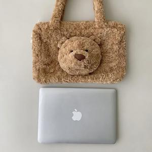 Bolsa de Mano con Cabeza de Oso Jc <span class=keywords><strong>Barcelona</strong></span>, Bolsa para Computadora, Nueva Bolsa de Felpa con Cabeza de Oso - Product Image 4