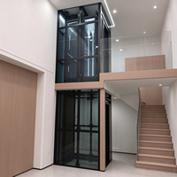 Ascenseur domestique sans gaine le plus vendu pour 3 étages, ascenseur personnel en verre à traction pour maison