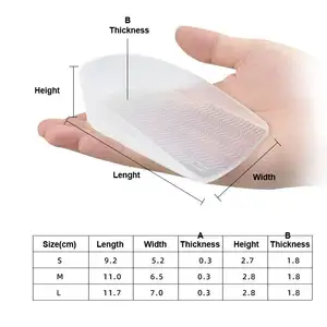 Silicone Gel Heel Cushion Insoles Pain Relief Heel Cup Pads For Men Plantar Fasciitis Treatment Other Insoles Category