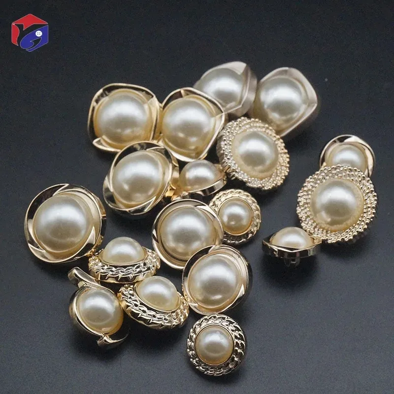 Plastic Pearl Button For Leather Bead Sweater Decoration Garment Accessories Eco-friendly Buttons With Pearl Shirt Button