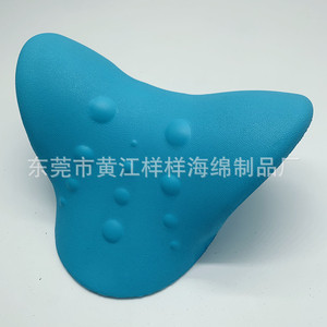 Almohada de masaje para la columna cervical, forma irregular azul, densidad 280, almohada de baño antideslizante para aliviar el cuello y los hombros - Product Image 1