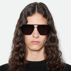 Bottega BV Geometric Double Bridge Sunglasses Metal <b>Frame</b> UV Protection Fashion Eyewear for Men Women Veneta - Product Image 2