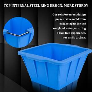 Molde de Hielo Extra Grande YCS Más Vendido, Bandeja Grande Reutilizable de Silicona con Tapa, Enfriador de Baño de Hielo de Tamaño Personalizado - Product Image 2