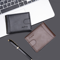 Dompet Minimalis Tipis Baellerry Pria Serat Karbon Billetera Klip Kulit PU Logam Ringan Tempat Kartu Kredit Penjepit Uang