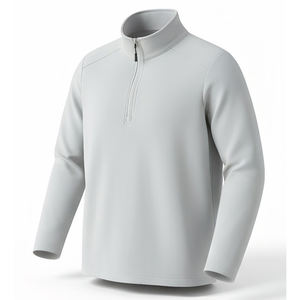 Pull de golf personnalisé pour homme, 100% coton, col montant, manches longues, demi-zip, séchage rapide, imperméable, brodé, ODM - Product Image 4