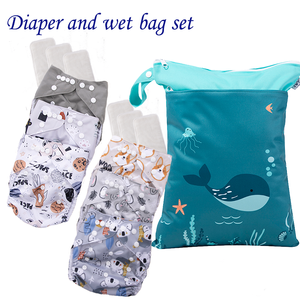 Một Kích Thước Có Thể Điều Chỉnh 3D Phòng Chống Có Thể Giặt Tái Sử Dụng Tã Với Chèn Túi Ướt Tã Chống Thấm Nước Cho Bé Gái Và Bé Trai - Product Image 3