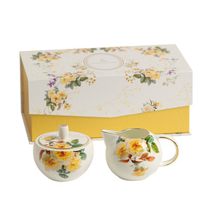 Juego de Tazas y Platos de Café de Porcelana Fina para Té de la Tarde, Fabricante Chino, Venta al por Mayor, Caja de Regalo - Product Image 1