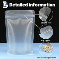 Sacs en plastique transparents réutilisables Lebei Packing, en CPP MOPP, avec fermeture éclair, à fond plat, pour aliments