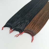 Extensions de cheveux coréennes I-Tip en coton, sans danger pour les cheveux naturels, faciles à poser, en cheveux humains vierges Remy, très demandées en Corée