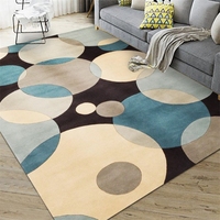 Alfombra de Terciopelo de Cristal Lavable y Antideslizante de Diseño Abstracto Moderno para Interiores del Hogar