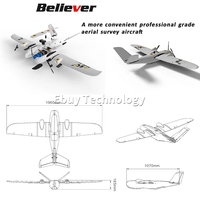 Makeflyeasy Believer Photographie aérienne Drone Aile fixe Avion de contrôle Double moteur Avion RC Agriculture Hobby Jouet UAV DIY