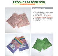 Papier d'emballage soluble dans l'eau imprimé sur mesure, papier soluble jetable pour les cadeaux d'enfants, les emballages de jouets et les bijoux