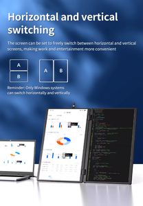 Nouveau Design 15.6 Pouces FHD Pliable Ordinateur Portable Extender Multi Écran PC LED LCD Double Moniteur Écran Portable HDR Panneau IPS pour Bureau - Product Image 3