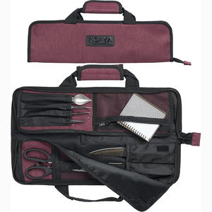 Échantillon gratuit Sac à outils pour couteaux avec 4 emplacements pour couteaux Outils de cuisine, Sac à couteaux portable pour chefs Voyage culinaire - Product Image 1