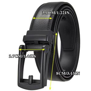 Nuevo cinturón de cuero genuino para hombres, cinturón de negocios de negociación de oficina, cinturón de cintura con hebilla de bloqueo automático - Product Image 2