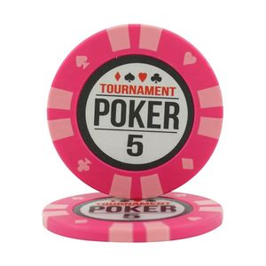 Jetons de poker en argile ronds personnalisés pour tournoi de casino en gros, pas chers, <span class=keywords><strong>Paulson</strong></span> 40 mm avec autocollants - Product Image 1