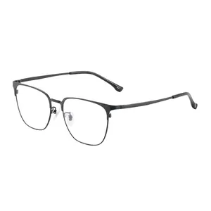 Populäres neu modisches Design benutzerdefinierte Brillenrahmen quadratisch Titan-Brillenrahmen optische Brillen