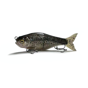 Esca Artificiale per Pesca in ABS Rigido Snodato, Nuovo Glide Swim <span class=keywords><strong>Bait</strong></span> con Coda Morbida in PVC, Esca Glide per Trota - Product Image 5